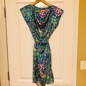 Multicolor Sheek Blue/Green/Pink Dress